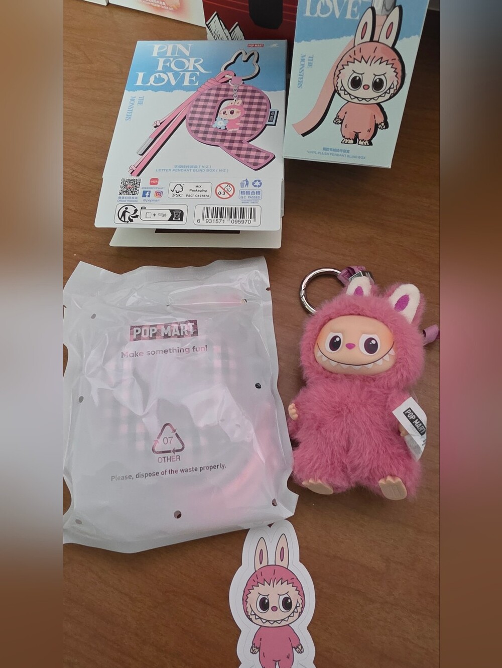 Pin for Love Labubu & Keychain - Q